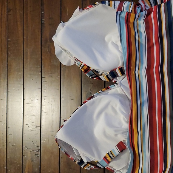 Anne Cole Multi-Colored One Piece Swimsuit Adjustable Straps Size 22W - Picture 4 of 7